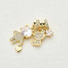 1PC Copper Plated 18K Gold Multi Accessory DIY Bead Pendant With Themes Of Global Travel And Marine Life, Used To Make Women's Jewelry Necklaces And Bracelets, Suitable For Daily Wear