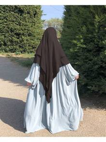 1 Stück Premium weiches & atmungsaktives Muslimisches Hijab Kleid mit Doppelschicht 2025, modisches Hijab Kleid für Frauen, passend zu jeder klassischen vielseitigen Abaya - Verschiedenfarbig - Übersicht 16