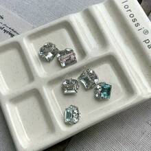 1pc Square Nail Art Color Mixing Palette, Fake Nail Sticker Color Palette, Gel Nail Polish Display Stand, Nail Art Tools, Nail Brush Holder, Nail Studio Rhinestone Pearl Storage Tray