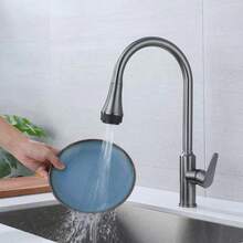 HIDEEP Kitchen Hot And Cold Faucet, Gray Sink Faucet, Suitable For Home Environment - Multicolor - View 9