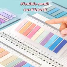 3200pcs/1600pcs/800pcs/200pcs, Morandi Color Adhesive Label, Index Sticker, Stickers Autocollants, Page Marking, Morandi Color Semi Transparent Writable Bookmarks And Reusable Bookmark Labels, Beautiful Ribbon Index Labels, European And American Retro Fluorescent PET Transparent Self-Adhesive Notes, Encoded Adhesive Labels