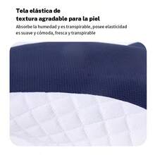 Almohada ergonómica, soporte para el cuello, almohada de memoria de rebote lento, sueño profundo sin hundirse - Azul - Ver 8