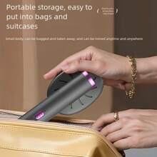 1 fier de călcat portabil alimentat prin USB, mini fier de călcat cu abur, aparat de călcat cu abur portabil compact pentru acasă, călătorii și dormitor, nu necesită baterie