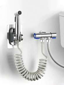 Set de 3 pulverizatoare de bideu portabile, pulverizator de bideu pentru toaletă montat pe perete cu debit de apă reglabil, furtun flexibil de 79 inci și suport, pentru curățarea băii, igiena personală și spălarea toaletei, sporește confortul curățării băii, instrument de curățare multifuncțional, accesoriu esențial pentru baie