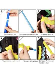 20 piezas de rodillos automáticos de piel de serpiente, textura rizada de Leslie, voluminizador y esponjoso, para uso doméstico, 15cm+25cm 9 piezas cada uno, set de rizado DIY, cepillo para peinado hacia atrás, accesorios de barbería, secador de pelo