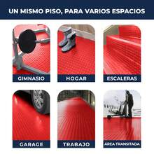 VINILMAX Piso Antiderrapante Resistente de 160 cm de Ancho x 200 cm de Largo | Antideslizante, Textura Rugosa, Soporte Non Woven, Fácil de Instalar | Ideal para Pasillos, Escaleras, Bodegas, Coches, Gimnasios, Talleres - Rojo - Ver 7