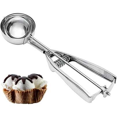 Medium Cookie Scoop, 2.8 Tbsp / 42 Ml / 1.4 Oz,2 Inches / 5 Ball, 18/8 Stainless Steel,Secondary Polishing, Scoop,Dough Scoop Cupcake Scoop Melon Baller.