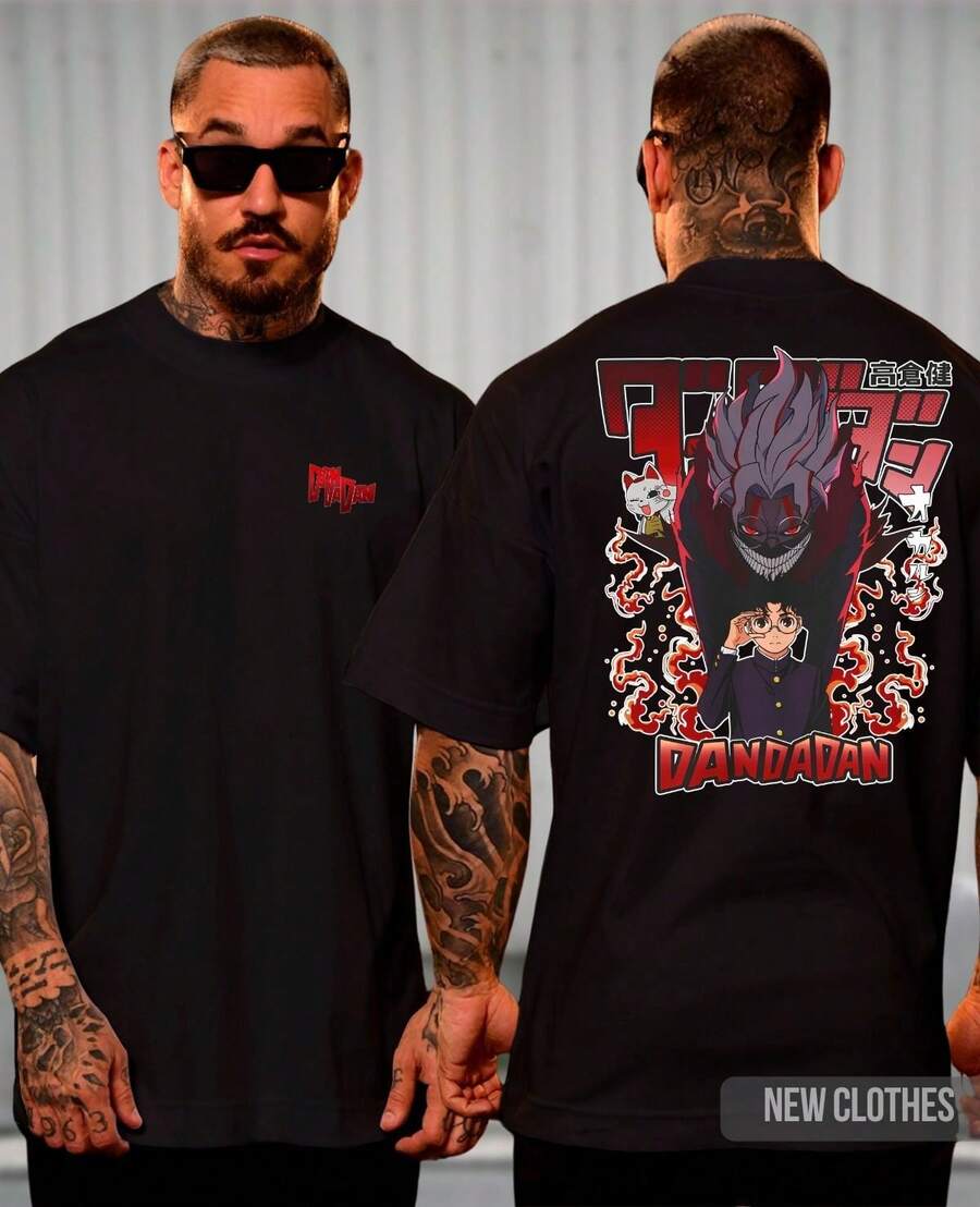 Okarun Dan Da Dan Anime Unisex T-Shirt Ken Takakura Momo Ayase Manga Paranormal - 黑色 - 查看 1