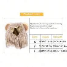 New Cute Funny Pets Clothes Cap Cute Cat Wig Lion Mane Costume Cosplay Kitten Dog Hat With Ears Fancy Party Supplies Halloween Halloween Costumes - Multicolor - View 2