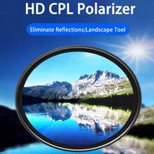 52/67mm Filtro CPL, Kit de filtro polarizador CPL, Adecuado para iPhone y teléfonos inteligentes Android, Ideal para vacaciones de verano, viajes, fotografía creativa, accesorios para teléfonos inteligentes, lente para teléfono - Negro - Ver 5
