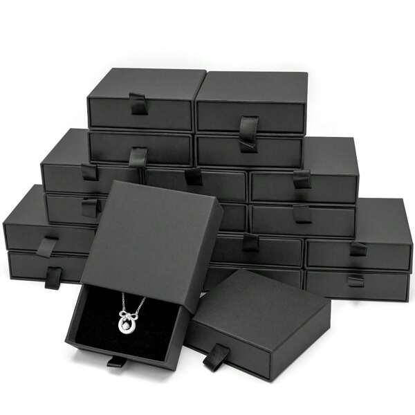 10pcs Navy Blue Paperboard Jewelry Gift Boxes, 3.5 X 3.5 Inch Elegant Small Boxes With Lids For Stunning Necklace, Ring, And Earring Display, Perfect For Holiday Gifting, Special Occasions, And Jewelry Storage Solutions, Ideal For Weddings, Birthdays, And Anniversaries, Enhance Your Jewelry Presentation With These Chic And Versatile Boxes