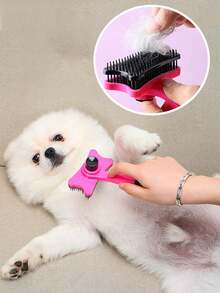猫/狗爱好者礼物和狗/猫妈妈爱宠物狗爱好者和狗妈妈爱刷子，猫爱好者和猫妈妈爱脱毛梳，泰迪一键脱毛刷，猫/狗爱好者礼物和狗/猫妈妈爱宠物美容用品 - 彩色 - 查看 18
