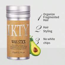 1支裝髮蠟棒，適用於亂髮與毛躁髮質，24小時強效定型造型霜，不油膩配方，無白色屑屑或殘留，快速撫平毛躁，增加光澤，便攜且易於清潔 - 彩色 - 查看 5