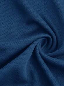 تي شيرت رياضي بأكمام قصيرة خفيف الوزن، قابل للتنفس، مرطب، مطبوع بخطوط عاكسة، بياقة دائرية أساسية بلون سادة للركض والتمارين الرياضية في الهواء الطلق