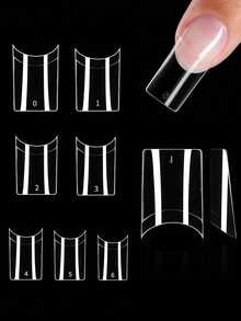 120 cái/hộp Móng tay giả hình vuông ngắn không cong chữ C, che nửa móng tay giả, 12 kích cỡ, đầu móng giả thẳng trong suốt kiểu Pháp, dùng cho nghệ thuật làm móng chuyên nghiệp bằng acrylic, dụng cụ bấm móng tay - Trong sáng - Xem 6