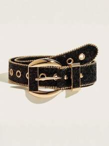 豹纹腰带，时尚高端个性化百搭亚文化复古牛仔裤装饰腰带，适合女性秋季、秋季、万圣节