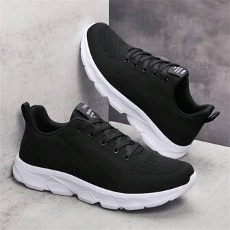 Plus Size Men's Casual Sports Shoes, Breathable Mesh, Durable Road Running Shoes, Wholesale Special Price