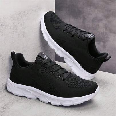 Plus Size Men's Casual Sports Shoes, Breathable Mesh, Durable Road Running Shoes, Wholesale Special Price