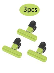 3 件装薯片夹，便携式大号薯片袋夹，各种尺寸升级宽口食品储存袋带密封夹，重型密封夹密封工具厨房整理配件