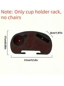 Outdoor Folding Chair Cup Holder Recliner Parts - Durable Plastic Pad With Phone Pocket, Suitable For Camping, Beach, Garden Leisure Area, Safety Lock Device, Black, Foldable Design, Sturdy Structure, Perfect Gift For All Seasons (Chair Not Included)