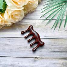 1 Set Custom Solid Wood Massage Comb Gua Sha Facial Tool Engravable Gift For Mothers Day Wedding Spa Natural Multi Use - Redwood - View 6