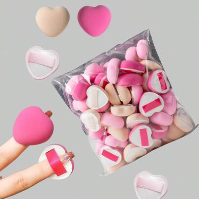 10/20/30/50 miếng bông mút trang điểm mini hình trái tim, thích hợp dùng cho kem nền, kem che khuyết điểm và phấn phủ, bông mút trang điểm hình trái tim, bông mút tán phấn, lý tưởng cho cả phấn phủ khô và ướt, trang điểm, giá rẻ, trang trí phòng, bàn trang điểm, du lịch, phòng ngủ, phụ kiện trang điểm, bông mút, bông mút tán phấn, bông mút trang điểm, giá rẻ, quà tặng Giáng sinh, dụng cụ trang điểm, đồ rẻ tiền, quà tặng, quà tặng cho phụ nữ, quà Giáng sinh, quà khuyến mãi, du lịch, đồ rẻ tiền, đồ dùng cần thiết khi đi du lịch