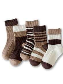 Kit 3 6 12 Mid-Calf Socks Vintage Style Elegant Earthy Tones Women's 35-40 - Nhiều màu - Xem 3