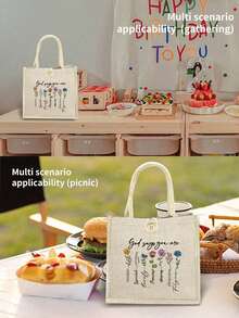 Túi tote vải lanh in họa tiết đơn giản, thích hợp cho du lịch, làm quà tặng, túi mua sắm trang trí bằng cúc, túi xách hai quai, có thể tái sử dụng, thích hợp cho đám cưới, sinh nhật, đi biển, lễ hội, cũng thích hợp cho sinh viên tốt nghiệp, thanh thiếu niên, sinh viên năm nhất, năm hai, sinh viên đại học, học sinh trung học, hoạt động ngoài trời, du lịch và mùa tựu trường. - Nhiều màu - Xem 3