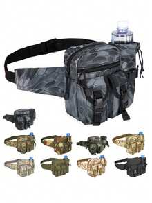 Men's Waist Bag, Waterproof Nylon Hiking Water Bottle Bag, Mobile Phone Bag, Outdoor Sports Waist Bag Chest Bag, Hunting Waist Bag, Wear-Resistant Travel Waist Bag