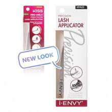 IENVY By Kiss Lash Applicator Tool Precision Professional DIY Fales Eyelashes Extension Tweezers Stainless Steel Curved Design For Individual Cluster Trio Strip Lashes Silver -It Is Important For Beauties - As Pic - View 2