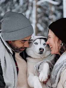 1 件裝男用黑色保暖舒適翻邊無簷小便帽冬帽 - 黑色 - 查看 3