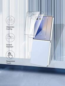 2pcs Tempered Glass Screen Protector Compatible With Samsung Galaxy Z Flip 7, Ultra, Shatterproof, Scratch-Resistant, Bubble-Free, Fit For Galaxy Z Flip 7 Screen Protector - Clear - View 5