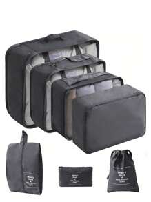 7pcs/Set Multi-Functional Storage Bags, Including Clothes Organizer Bags, Cosmetic Bags, Garment Bags, Zipper Bags, Handbags, Mesh Bags, Shoe Bags, Bottle Bags, Drawstring Bags, Universal Bags, Lingerie Bags, Luggage Organizer Bags, Jewelry Bags, Makeup Bags, Space-Saving, Portable Large Capacity Suitcase Packing Cubes For Travel, Back To School Season, Essential Organizers