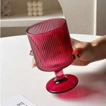 6pcs/4pcs/2pcs/1pc High-Quality Heat-Resistant Glass Cup, Ruby Red Stemware, Suitable For Home Daily Use, Birthday Party, Formal Banquet, KTV, Can Hold Tea, Beverage, Coffee And More