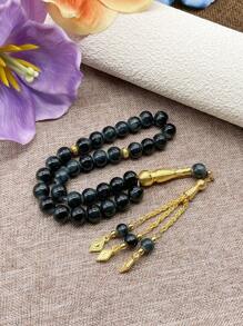 1pc 33pcs Glass Bead Classic Steady Bracelet, Suitable For Men's Daily Wear