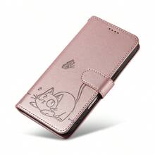 通用手机壳，适用于三星 A07 5G/A06 4G/5G、 17、荣耀 400 Lite 翻盖保护套、OPPO A5X 5G 海外版皮套、OPPO Reno 13F 5G 全身、MOTO G05 防摔软壳、可爱卡通招财猫（8 件） - 玫瑰金 - 查看 9