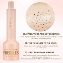 Caneta de Sardas Realista, Cor Natural, À Prova d'Água, Fácil de Aplicar, Caneta de Maquiagem de Sardas para Rosto, Maquiagem de Sardas e Pintas