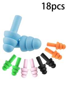 24pcs Spiral Ear Plugs, Creative Solid Random Color Noise-Proof Ear Plugs, Suitable For Bedroom, Travel, Office, School, Swimming, Back To School Supplies