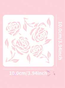 6PCS Multifunctional Hollow Template Set With Petal And Leaf Element Design PET Material Template, Waterproof And Durable, Can Be Washed And Reused. Suitable For Diaries, Scrapbooks, Drawing Books, Canvas, Wood Boards And Wall Decorations, It Is An Ideal Choice For Handicraft Enthusiasts And Artists.,For School Supplies,Back To School
