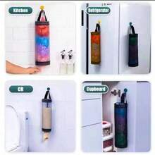 1pc/2pcs/3pcs Wall Mounted Trash Bag Dispenser Storage Rack With Hooks For Home Kitchen Summer Beach Party Grocery Camping Organizing Room Decor Kitchen Accessories Halloween Christmas Wedding Kitchen Holiday Essentials Home Halloween Decorations Garden Camping Travel Essentials Birthday Decorations Birthday Party Decorations - Multicolor - View 5