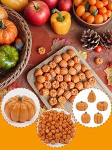 10/20/35 件迷你南瓜秋季装饰感恩节小南瓜秋季花瓶碗填充物，秋季餐桌装饰适用于 DIY 工艺品家居室内万圣节收获秋季装饰 - 彩色 - 查看 3