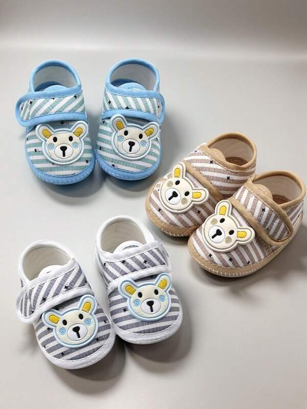 0-1 Years Old Cute Cartoon Cute Little Bear Soft Comfortable Cloth Bottom Infant Toddler Shoes For Infant Girls Boys , Suitable For Daily Home Wear 0-6M 6-12M Infant's First Step