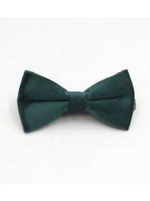 1pc Fashion Velvet Children's Solid Color Bow Tie, Double Layer Clip-On Bow Tie Suitable For Boys, Girls, Students, Performances, Parties, Casual Wear