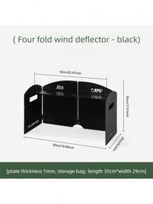 1pc Foldable Camping Stove Windshield Set - Aircraft-Grade Aluminum Panels, Interlocking Heat-Resistant Design & Compact Carry Pouch - Compatible With Butane/Propane Burners, Backpacking, RV Cooking - Viral Camp Hack 2025, Ultralight Backpacking Essential, Spring Outdoor Gear Must-Have - Wind Deflector With Storage Rack - View 14