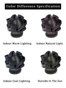 Low Bun Synthetic Wig Claw Clip, Chicken Feather Clip Hair Bun, Fluffy Back Head Flower Bud Wig Hair Accessories 1pc Fashion Hair Clips Autumn Accessories Fall Winter For Vacation Outfits Woman Summer - Multicolor - View 6