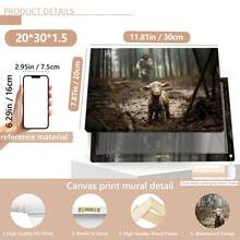 1 幅基督将拯救羔羊墙面艺术帆布印刷品,经典墙面艺术,适合客厅、卧室、厨房装饰,可选画框 - 彩色 - 查看 17