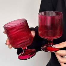 6pcs/4pcs/2pcs/1pc High-Quality Heat-Resistant Glass Cup, Ruby Red Stemware, Suitable For Home Daily Use, Birthday Party, Formal Banquet, KTV, Can Hold Tea, Beverage, Coffee And More