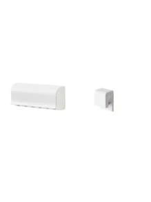 2pcs Punch-Free Wall-Mounted Toothbrush Holders Wall Mounted With Cover, Electric Tooth Brushing Holder For Bathroom,Toothpaste Storage Rack, 2/5/6 Slots Self Adhesive Toothbrush Organizer For Family,Bathroom Organizer Accessories (White)