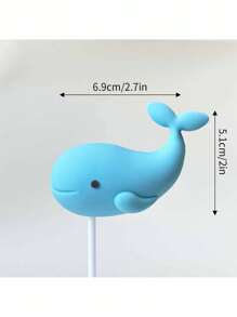 Ocean World Theme Cake Decoration, Octopus, Whale, Porcupine, Crab, Coral, Seaweed, Starfish And Other Soft Plastic Decorations, Underwater Animal World Theme Cake Decoration, Suitable For Birthday Party, Baptism,Babyshower Gender Reveal Party Cake Decoration, Table Decoration, Reusable