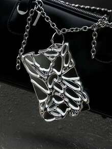 1pc, Silver, Resin, Metal Style, Modeling, Photo Card Holder, Pop, Album, Photo Protection Card Holder, Suitable, 6.5*9.5cm/2.56*3.74 Inch Photo Back To School,Straykids,Skz,Straykids Kpop